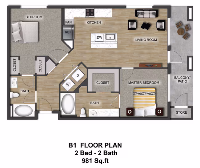 Unit A312 B314 floor plan